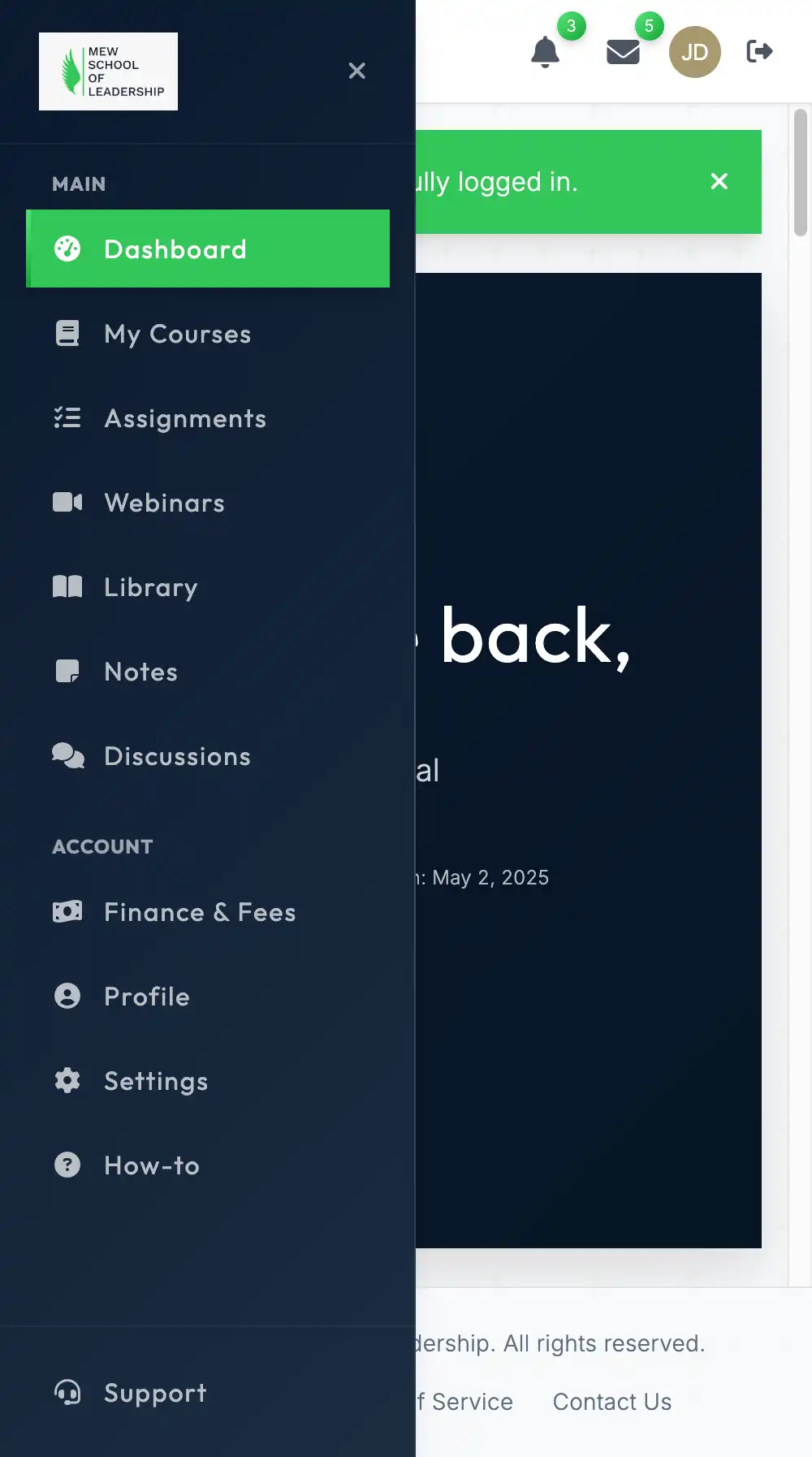 Full Stack Ed Tech Platform for MEW School of Leadership in Dubai
